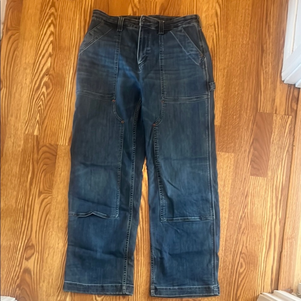Dark Blue Denim five pocket jeans